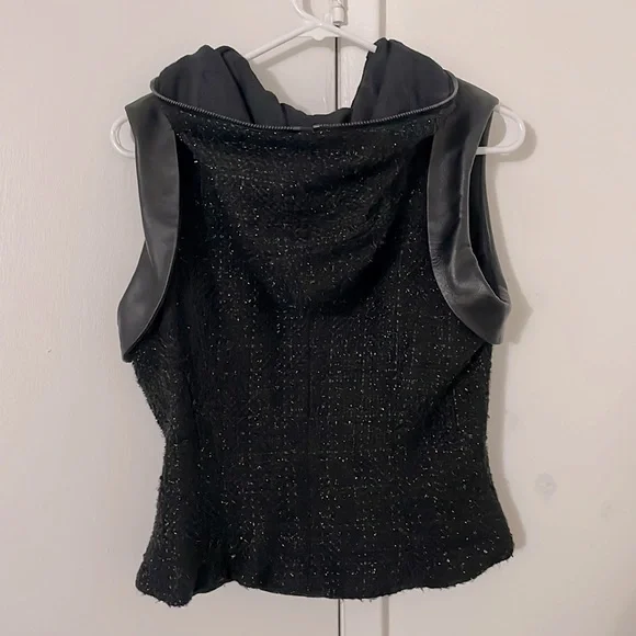 ALEXIS, Tweed hooded vest, Black, S - Picture 2 of 3